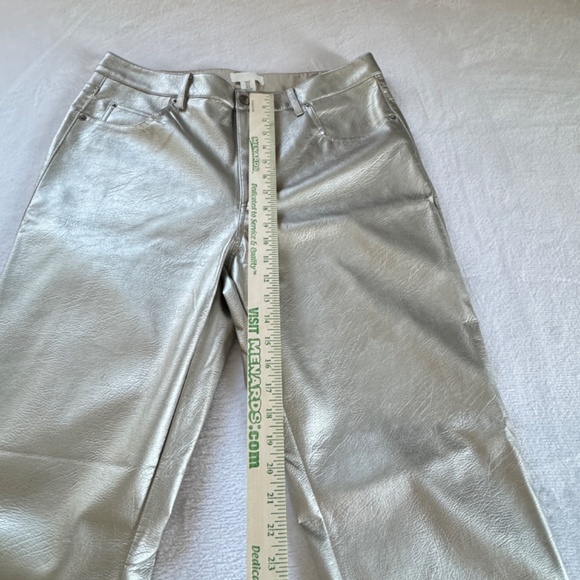 H&M 90's Straight Leg Silver Pants Size 14 30" inseam - Picture 4 of 10